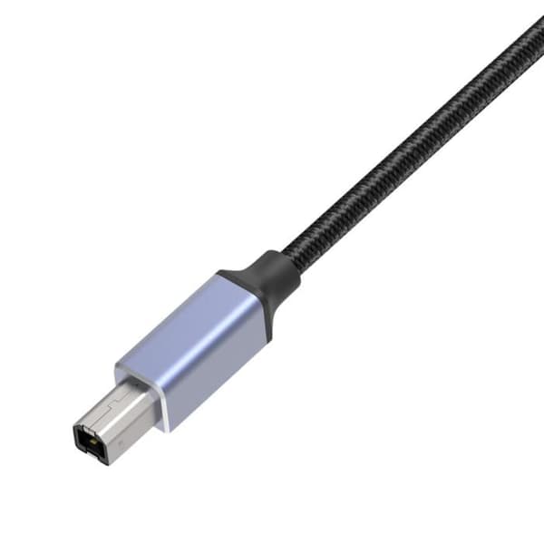 USB-C Skrivarkabel - Generisk - 3m - Kompatibel med Canon HP Dell Epson - USB 2.0 B - Svart