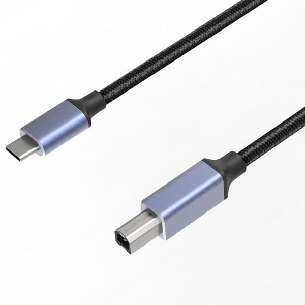 USB-C Skrivarkabel - Generisk - 3m - Kompatibel med Canon HP Dell Epson - USB 2.0 B - Svart