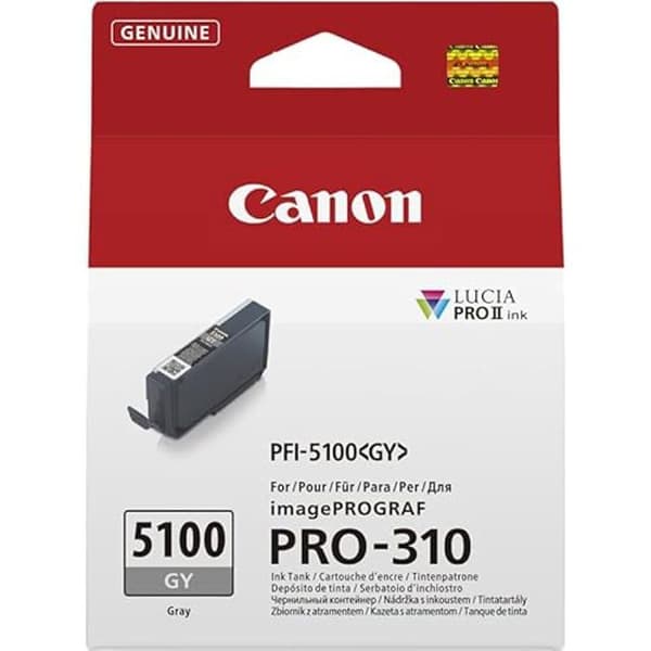 Bläckpatron - CANON - PFI-5100 GY - Grå - Bläckstråle - LUCIA PRO II