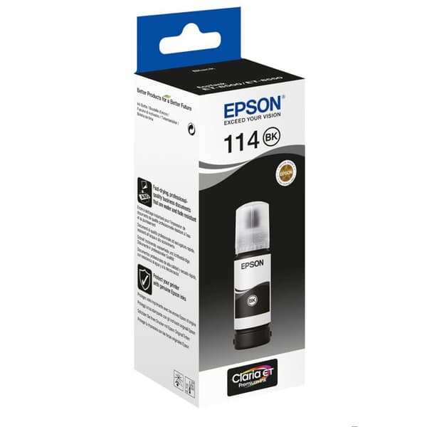 Epson Botella Tinta Ecotank 114 Negro 70ml