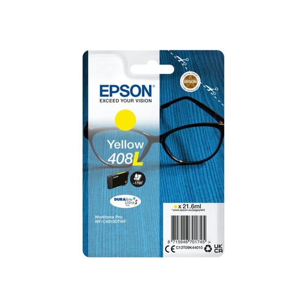 Högkvalitativ, original Epson 408L (C13T09K44010) bläckpatron. Lämplig för användning i skrivare