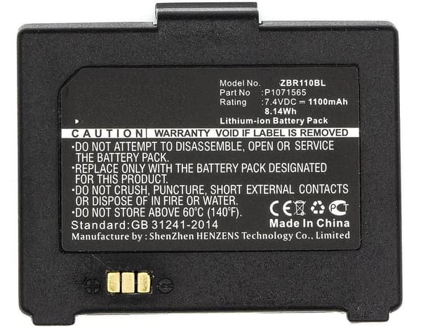 CoreParts Batteri för Zebra-skrivare, MBXPR-BA043
