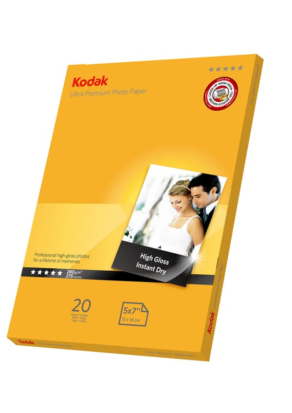 Kodak Fotopapper 20st 13x18cm 280g Glossy Blankt Bläckstråle