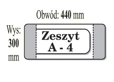 Okładka na zeszyt A4 wys. 300mm x obw. 440mm p50 IKS cena za 1szt