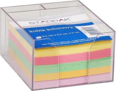 Kubik plastikowy 85x85x50 k.kolorowe. STARPAK