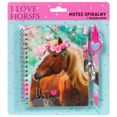 Notes spiralny z długopisem Koni 19