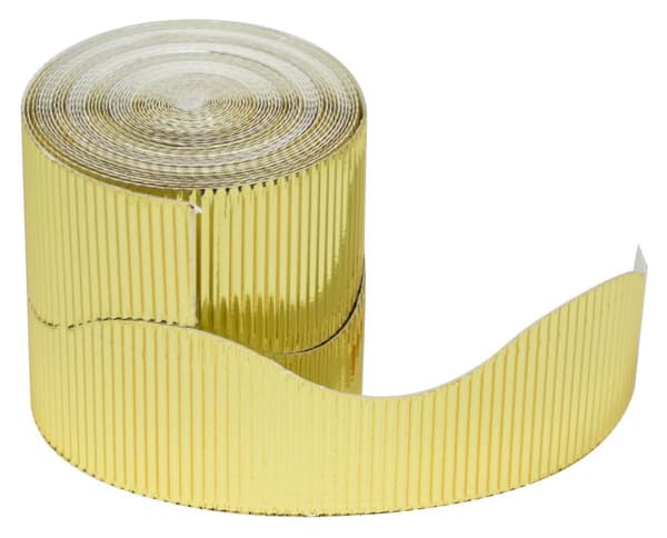 Wellpapp rulle krona 57mm x 15m Guld