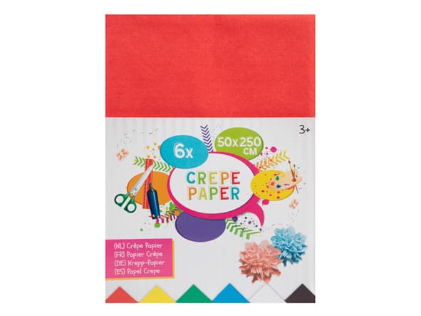 Crepepapper 50 x 250 cm, 6 ark
