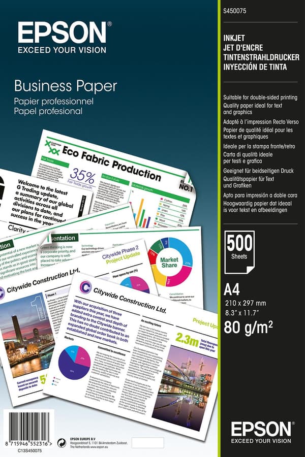 Epson Business Paper - A4 - 80gsm - 500 ark