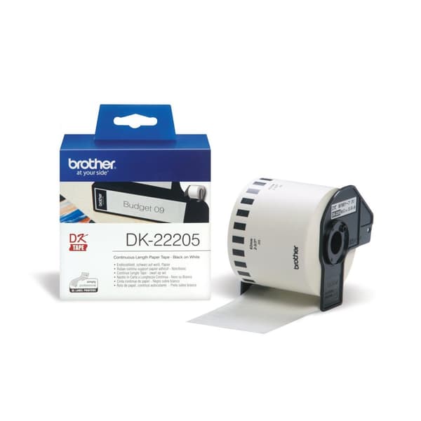 Brother DK-22205 - termopapper - rulle (6,2 cm x 30,5 m) - för QL 1050, 1060, 500, 550, 560, 570, 580, 650, 700, 710, 720 (DK-22205)