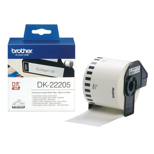 Brother DK-22205 - termisk papir - rulle (6,2 cm x 30,5 m) - til QL 1050, 1060, 500, 550, 560, 570, 580, 650, 700, 710, 720 (DK-22205)