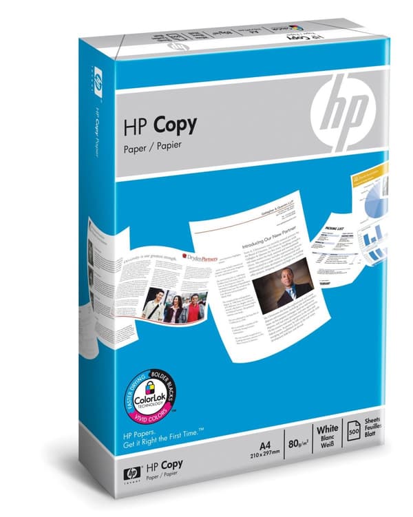 HP kopipapir - A4 (210 x 297 mm) - 80 g/m² - 500 stk. Papir - til Envy 50XX, 7645, LaserJet Pro M102, MFP M26, Officejet 52XX, 6000 E609, 7500