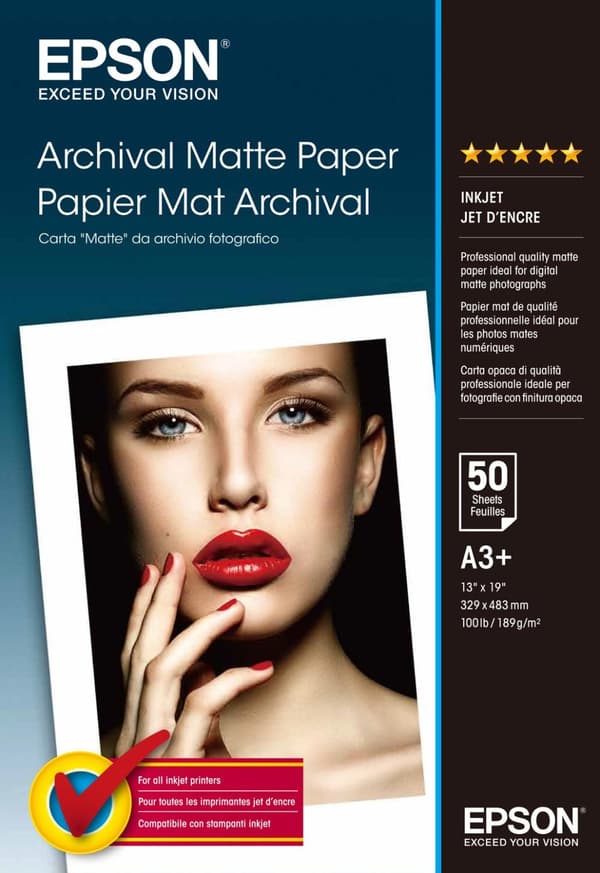Epson C13S041340 Matt arkivpapper bläckstråle 192g/m2 A3+ 50 arks pack