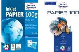 AVERY Zweckform inkjet papir, DIN A4, 100 g/m², blank hvid blank, lys hvid - til lyse prints - 1 stk (2566-250)