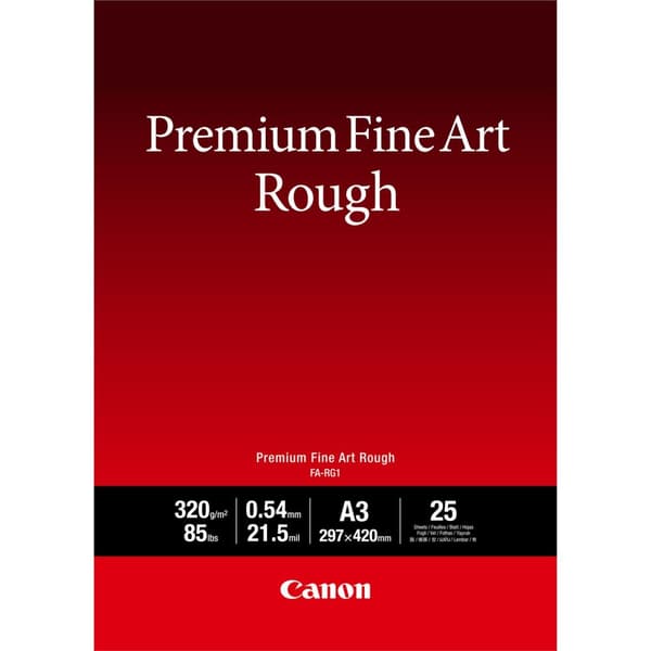Canon Premium FA-RG1 - Groft - 21,5 mil - A3 (297 x 420 mm) - 320 g/m² - 25 ark kunstpapir