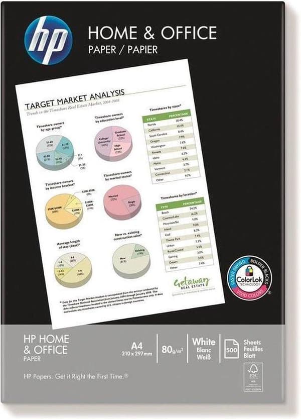 HP Paper Home & Office Print Paper - A4 / 80g / 500 ark
