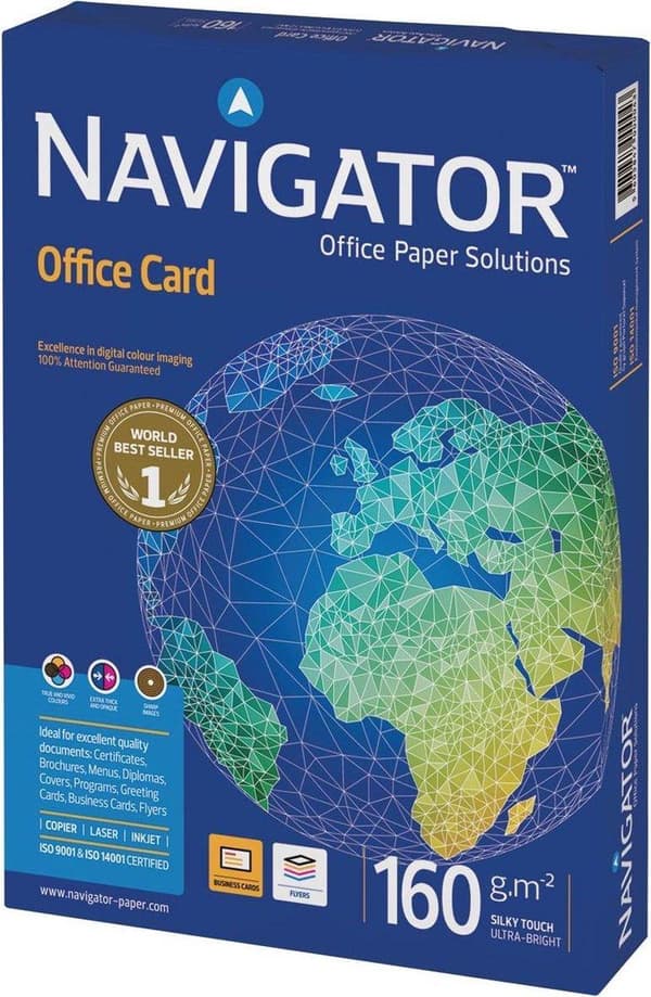 Navigaattoritulostinpaperi TOIMISTOKORTTI A4