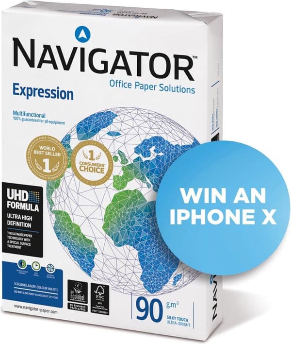 Kopiopaperi Navigator Expression A4 90gr valkoinen 500 arkkia