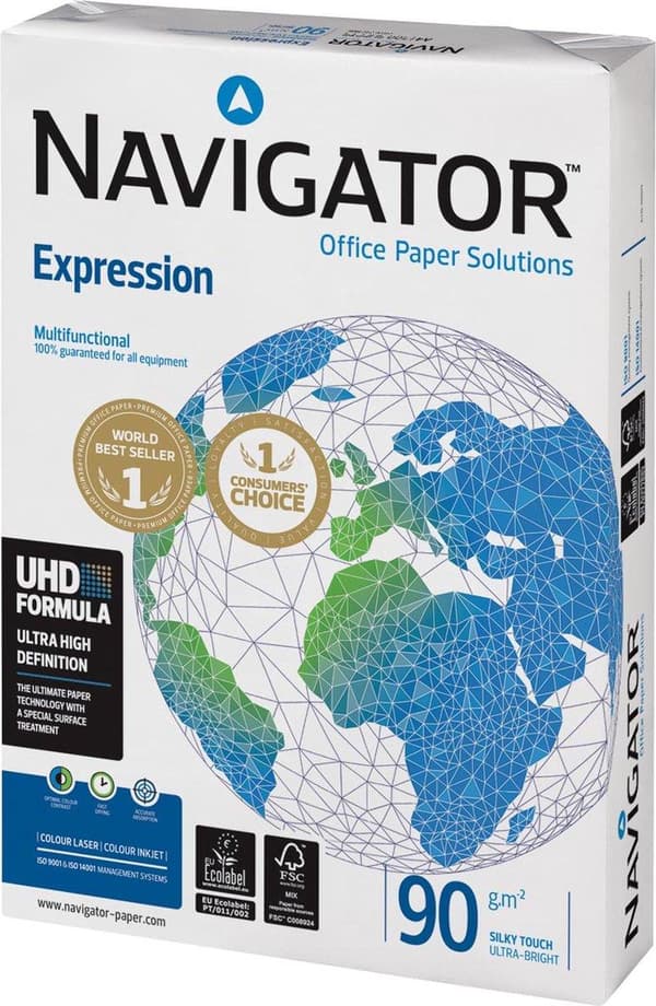 Kopiopaperi Navigator Expression A4 90gr valkoinen 500 arkkia
