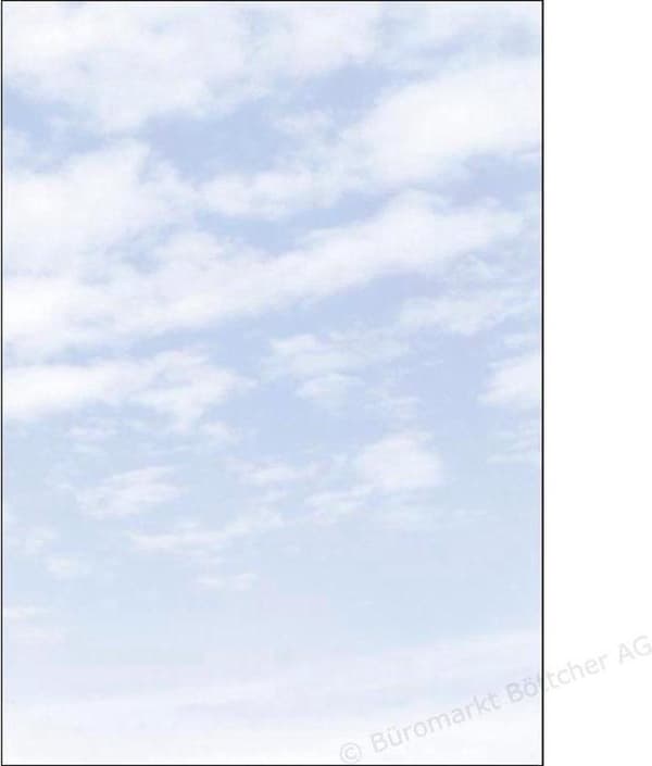 Sigel - designpapir A4 90gr pakke med 100 ark Clouds SI-DP565