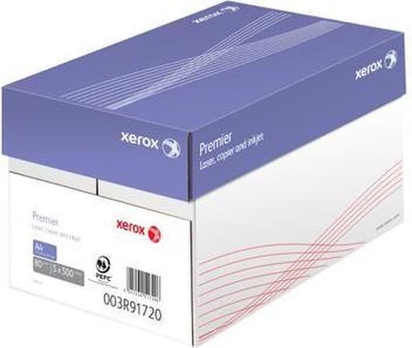 Xerox-paperi mustesuihkutulostimiin - Laatikko 5 x 500 arkkia - Premier A3 - 80g/m - Valkoinen