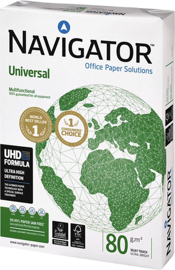 Navigator UNIVERSAL A4 trykpapir Hvid