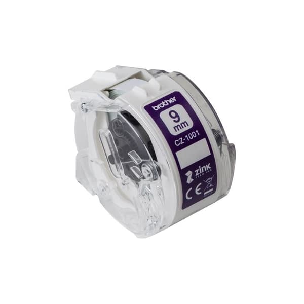 Kontinuerliga etiketter - BROTHER - CZ-1001 - 0,94 cm x 5 m - Vit - För VC-500 W