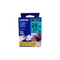 Laminerad tejp - BROTHER - TZ751 - svart på grönt - 2,4 cm x 8 m - för P-Touch 24XX med mera