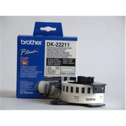 BROTHER DK22211 Brother szalacimke, film, 29mm, feher