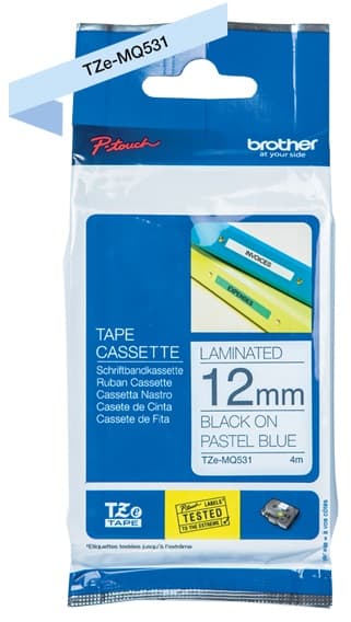 BROTHER TZe-MQ531 tape black/pastel blue 4m long