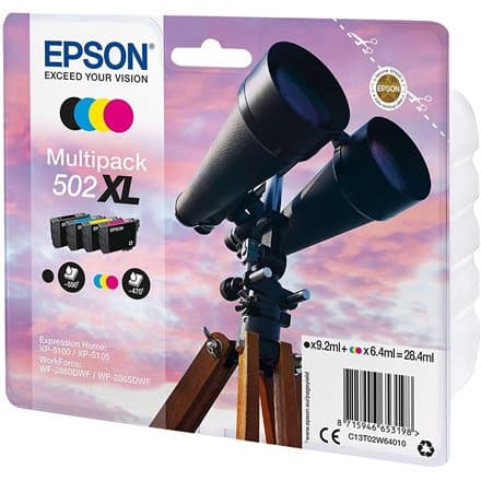 Epson Multipack 4-colours 502XL Ink | 470Pages | Black | Cyan | Yellow | Magenta