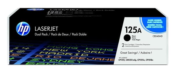 HP 125A original Colour LaserJet Toner cartridge CB540A black standard capacity 2.200 pages 1-pack
