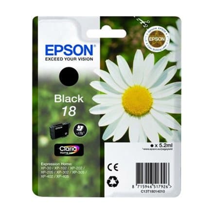 Epson 18 Claria Home Ink | 175Pages | Black