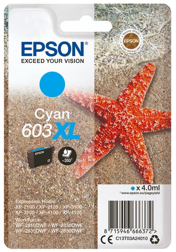 Epson 603XL Ink | 350Pages | Cyan