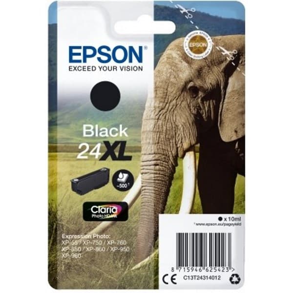 Epson C13T24314012 Black 24XL Claria Photo HD Ink (10ml)