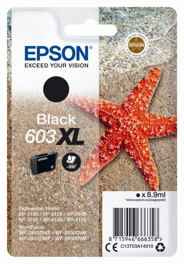 Epson 603XL Ink | 500Pages | Black