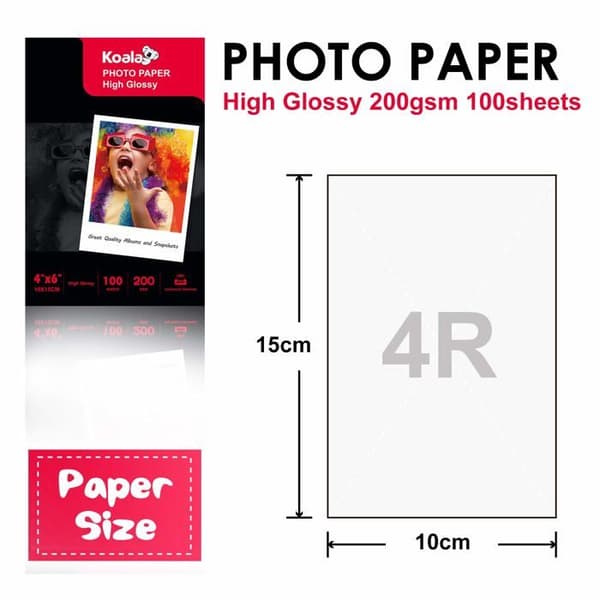 Skrivarpapper - förpackning - rulle Koala - G200-4R-100