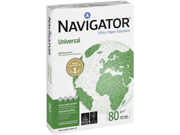 Navigator Universal Fastpack - 110 micron - valkoinen - A4 (210 x 297 mm) - 80 g/m² - 2500 arkkia tavallista paperia