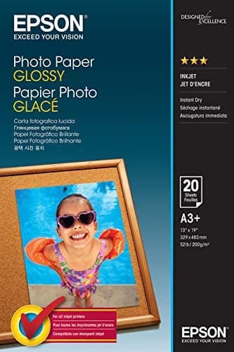 Epson Papper A Photo Glossy 3+ 20 Lakan 200 Gr Vit