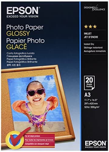 Epson Papper A Photo Glossy 3 20 Lakan 200 Gr Vit