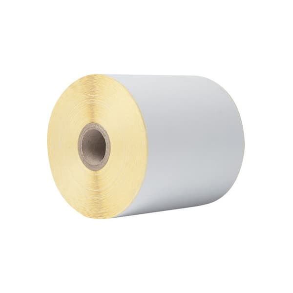 Etikettroller - Brother - 10,2 cm x 58 m - Vit - 8 rullar/kartong - Självhäftande