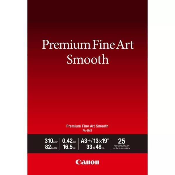 Papier photo - CANON - Premium Fine Art Smooth FA-SM2 - A3 Plus - 310 g/m² - 25 ark