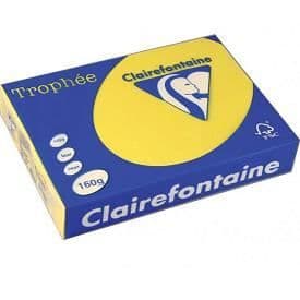 Papper - CLAIREFONTAINE - Trofé - A4 - 160g - Soligt gul