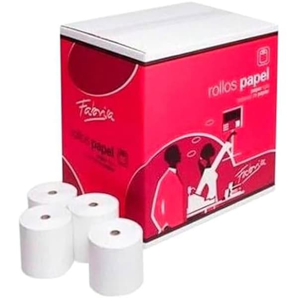 Termopappersrulle - FABRISA - 80 x 80 mm - Vit - Paket om 6 - Överlägsen kvalitet