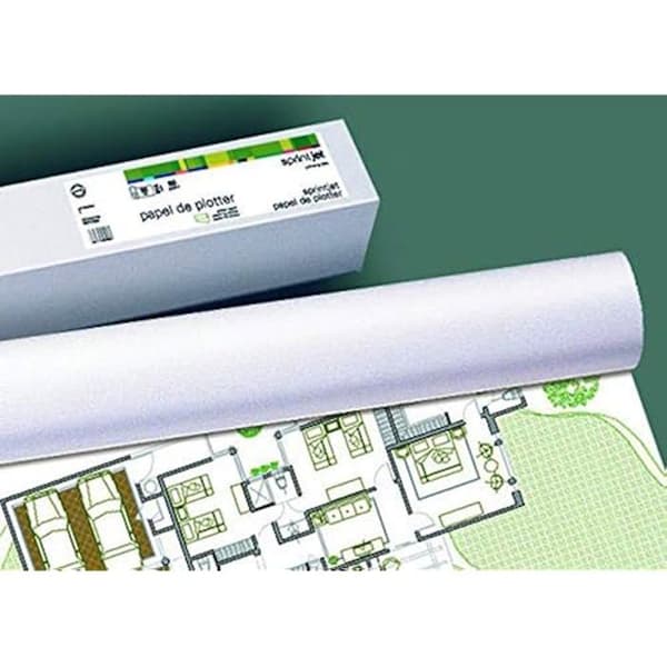 Rulle med bläckstrålepapper - APLI - 1067 mm x 50 m - Grön pastellfärg - 90G - High Definition