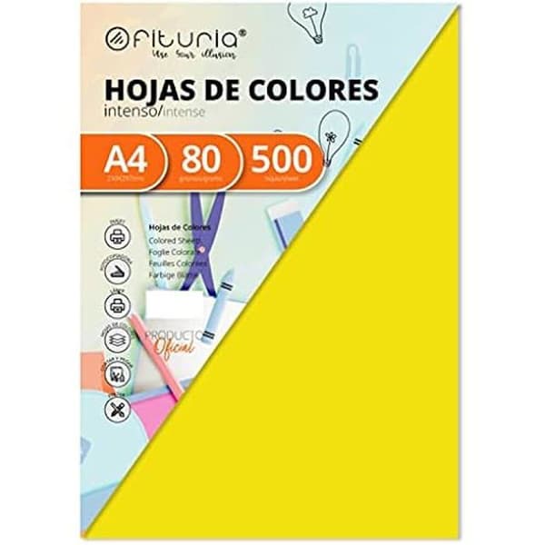 Papier - OFITURIA - Fabrisa Gult - 500 Blad - Din A4 - Klargul