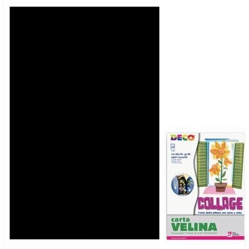 CWR 188888 SILKEPAPPER 50 X 76 CM, FÖRPACKNING MED 24 BITAR, SVART