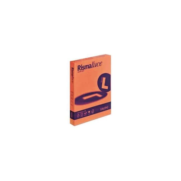 Färgat fotokopieringspapper - FAVINI - Rismaluce Small A4 200 gr 50 FG - Orange