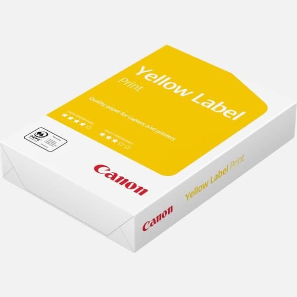 Canon Yellow Label Print, A4 (210×297 mm), Laser-inkjet-utskrift, vit, 80 g-m², PEFC-certifierad, 500 ark
