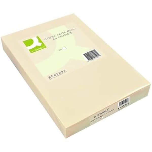 Papier Multifunktion - Q-CONNECT - 972052 - A4 80g/m2 - Champagne - Förpackning med 500 gröna ark